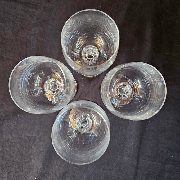 Bohemia Crystal Claudia Water Goblet Wine Glasses Set of 4 Ball Stem 5.5" - Picture 2 of 7